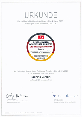 Life+Living Award 2023 Carports